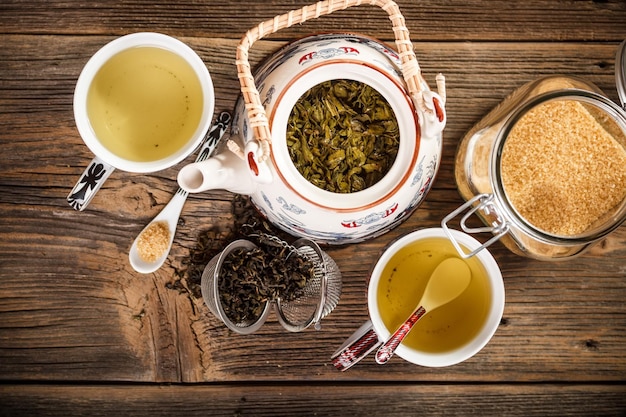 Traditional tea service with modern sensibility